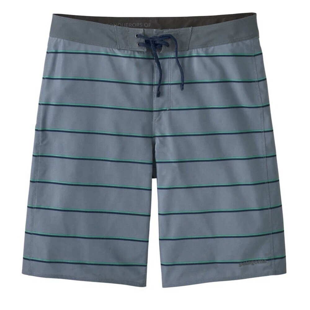 Patagonia Men’s Hydro Series Boardshorts Size 36 Swim Surf Outdoor Gray Striped